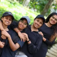 The girls of Beagle Security dressed in black